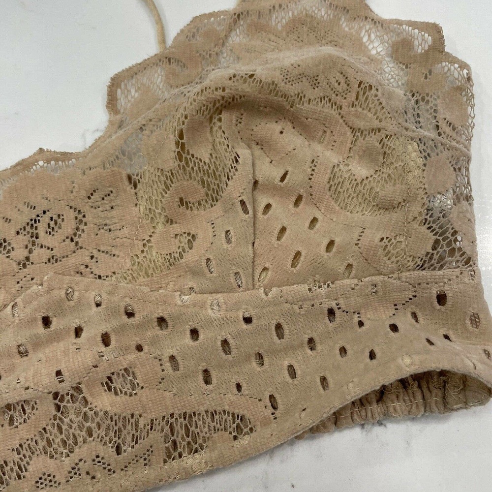Free People FP One Adella Flocked Velvet Lace Bralette - Picture 6 of 7